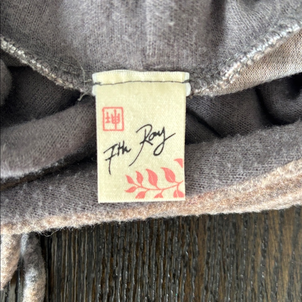 7th Ray lightweight plaid elbow patch hooded pullover - Picture 7 of 10
